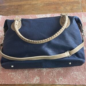 Niquea.D Italy navy and tan leather bag
